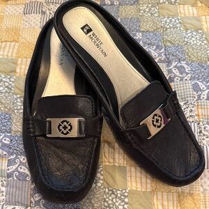 Navy Mules Size 8